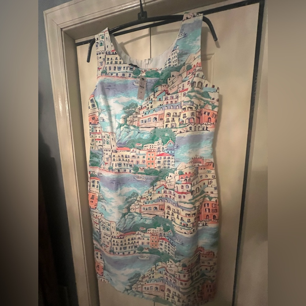 Seaside Village sleeveless shift dress.